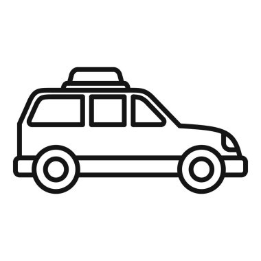 Yaz tatili ve yol gezilerini temsil eden büyük aile arabası simgesi