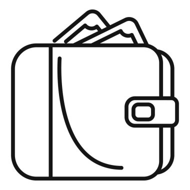 İçinde kağıt para olan cüzdanı aç içinde finans, ödeme ya da kişisel aksesuar kavramını göster