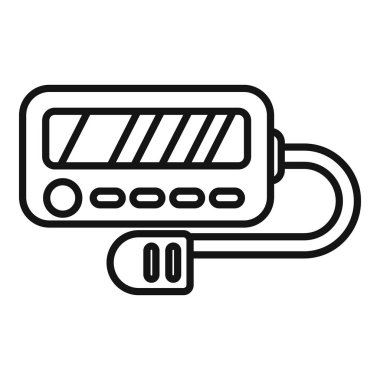 Antenli telsiz telsizi kablosuz iletişim aygıtını gösteren düğmelere sahip