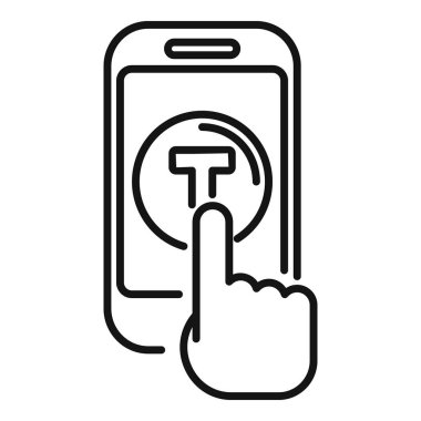 El bir akıllı telefon tutuyor ve ekranda bir metin simgesine tıklıyor