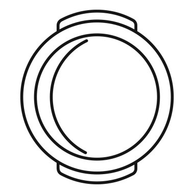 Bir akıllı seğirmenin zaman gösterme uygulamasını gösteren basit satır simgesi