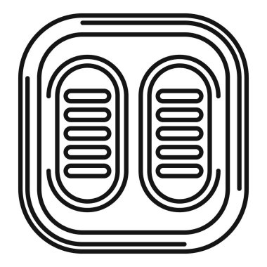 Isıtma elemanları simgesi, özet biçimi olan elektrik sobası üst görünümü