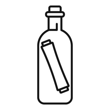 Şişedeki klasik mesaj denizde yüzüyor, bulunmayı bekliyor.