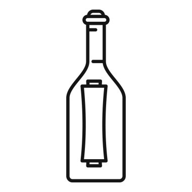 Bu çizgi, şişedeki klasik bir mesajı gösteriyor. Uzak iletişim ve deniz keşiflerini sembolize ediyor.