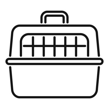 Basit bir hayvan taşıyıcı çizimi, kedi ya da küçük köpek taşımak için ideal.