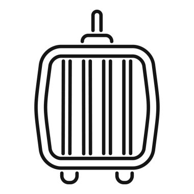 Tekerlek ikonu taşıyan hayvanlar için çanta. Beyaz arkaplanda izole edilmiş web tasarımı için tekerlek simgesi taşıyan hayvanlar için tasarım çantası