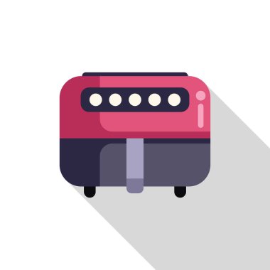 Modern fritöz simgesi uzun gölgeli bir fritöz aygıtını gösteriyor