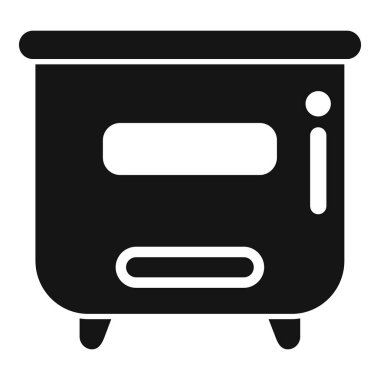 Parlak siyah dizaynlı modern konveksiyon fırını. Lezzetli yemekler pişirmek için mükemmel.