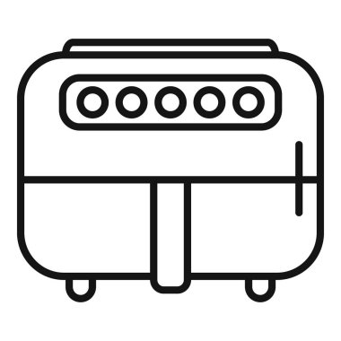 Buharlaştırma ve kaynatma için modern çoklu pişirme makinesi, mutfak aleti simgesi ana hatları