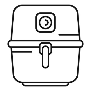 Modern bir fritözün basit sanat simgesi, yemek pişirme ve yemekle ilgili konuları temsil etmek için mükemmel.