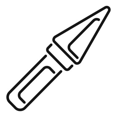 Simple, bold lined icon of an apple corer, a tool for removing the core from apples clipart