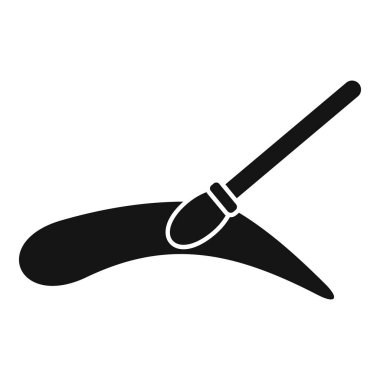 Kaş fırçası uygulanan kaş makyaj simgesi, basit biçim