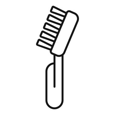 Bir temizlik fırçasının basit vektör simgesi, temizlik malzemelerini ya da ev işlerini temsil etmek için mükemmel.