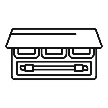 Göz falı paleti ve aplikatörü güzellik ve moda için makyaj konseptini gösteriyor