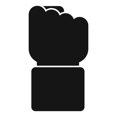 İş adamı eli basit bir siyah jest simgesi yapıyor