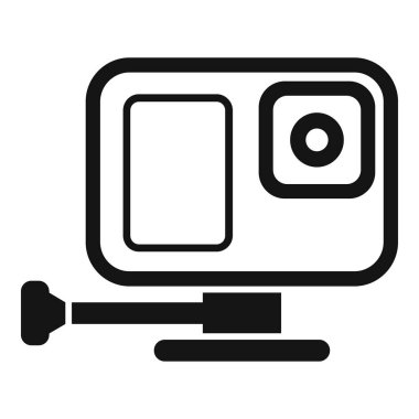 Bir yüzeyde duran ve çekim yapan aksiyon kamerası