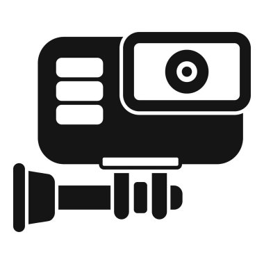 Siyah aksiyon kamerası ekstrem spor ve maceraları yakalıyor.