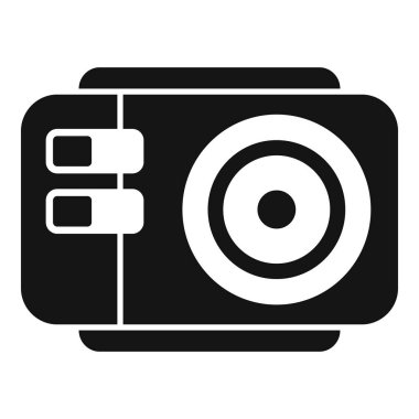 Ekstrem sporları kaydetmek için büyük lensli siyah aksiyon kamerası