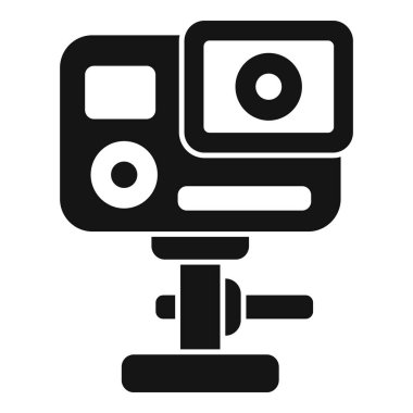 Tripodun üzerinde duran aksiyon kamerası ekstrem spor video blogu kaydediyor