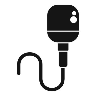 Tıbbi düşürücü, beyaz arkaplanda basit bir şekilde sıvı simgesi dağıtıyor