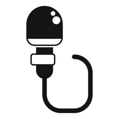 Sıvı püskürtülmüş bir tıbbi damlanın siyah beyaz simgesi