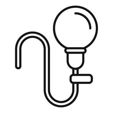 Tıbbî lavmanın basit sanat simgesi, kolon temizleme ve kabızlık gidermeyi sembolize ediyor.