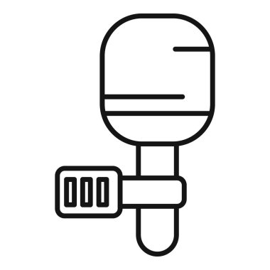 Su pompasının basit çizgi simgesi, çeşitli uygulamalarda su basıncını korumak için temel aygıt