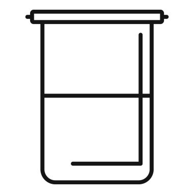 Kimyasal bir deney şişesinin basit çizgi simgesi, sıklıkla deneyler ve sıvılar için kullanılır.