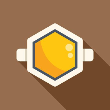 Parlak sarı bal peteği ikonu bal üretimi kavramını temsil ediyor