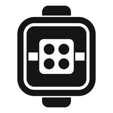 Akıllı saatin siyah beyaz simgesi pil durumunu gösterir