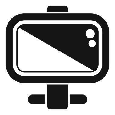 Ekstrem spor ve maceraları kaydeden bir aygıtı temsil eden aksiyon kamerası simgesi