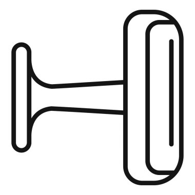 Duvarda bir kalıp sabun tutan basit bir sabun tabağı ikonu.