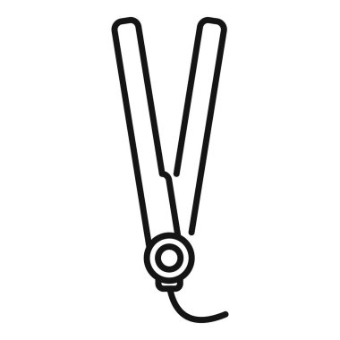 Basit bir saç düzleştirici çizimi, kuaförleri ve kuaförleri temsil etmek için ideal.