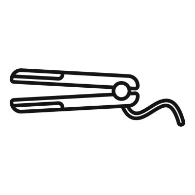 Saç düzleştirici ikonu güzellik amacıyla kuaförlük ve kuaförlük kavramını temsil eder.