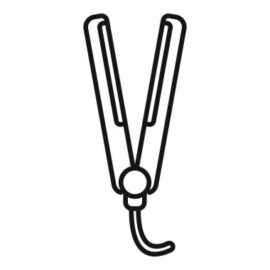 Saç düzleştirici simgesi güzellik salonu için kuaför aracı