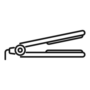 Web, mobil ve bilgi grafikleri için basit bir biçim ile saç düzleştirici simgesi