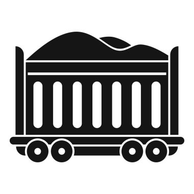 Yük vagonunun siyah silueti toplu kargo taşıyor, endüstriyel taşımayı ve lojistiği simgeliyor.