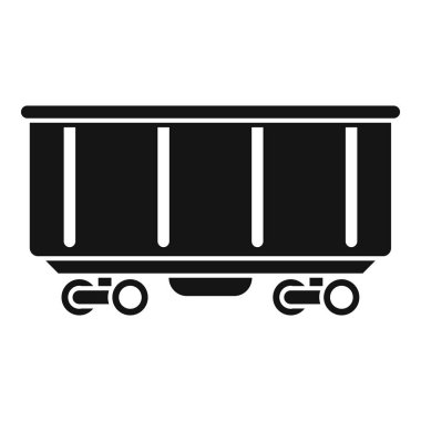 Madenden kömür taşımak için tekerlekli boş bir mayının siyah silueti.