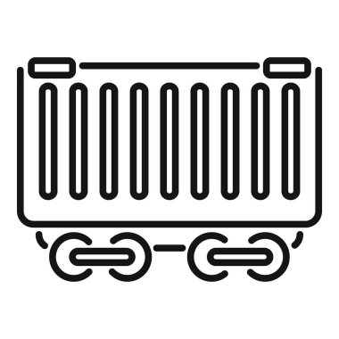 Tren vagonu demiryolu ikonu kullanarak mal taşıyor.