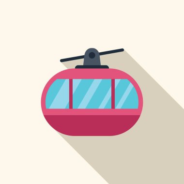 Kablodan sarkan kırmızı teleferik turistleri dağa çıkarıyor.