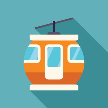 Teleferik kablosu yukarı çıkıyor, dağ ulaşımı için kablo kamarası.