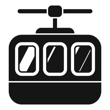 Bir teleferik kulübesinin silueti bir dağ zirvesine yükseliyor, macera ve keşfi temsil ediyor.