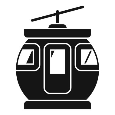 Füniküler kabin kablo taşıma sistemi kullanarak dağın tepesine ulaşıyor