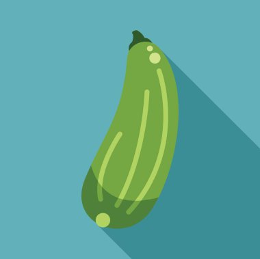 Turkuaz bir zemin üzerinde kabak kabağının basit bir çizgi film çizimi sağlıklı beslenmeyi ve yerel çiftçiliği teşvik ediyor.