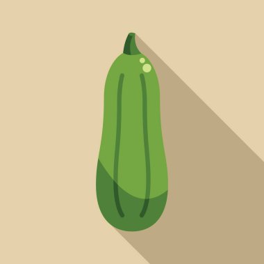 Bahçede yetişen tek yeşil kabak kabağı bu resmin konusu.