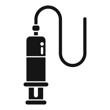 Beyaz arkaplanda izole edilmiş basit bir şekilde buharlaştırma simgesi için elektronik sigara aygıtı