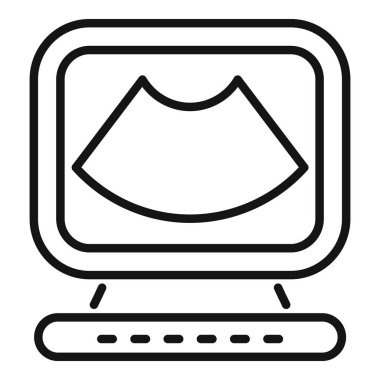 Ultrason makinesi doğum öncesi bakımı ve fetüs gelişimini gösteren bir tarama gösteriyor.