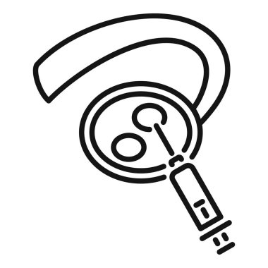 Döllenme sürecinin çizgi sanat simgesi yumurta hücresine sperm enjekte ediliyor.