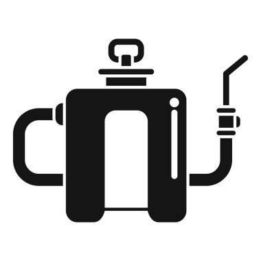 Bitkileri böceklerden koruyan kimyasal bir bahçe spreyi için siyah sembol.