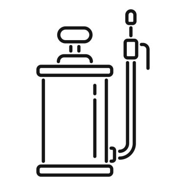 Siyah beyaz çizgili manuel pompa spreyi sanatı, bahçe, tarım ve bitki bakımı için idealdir.